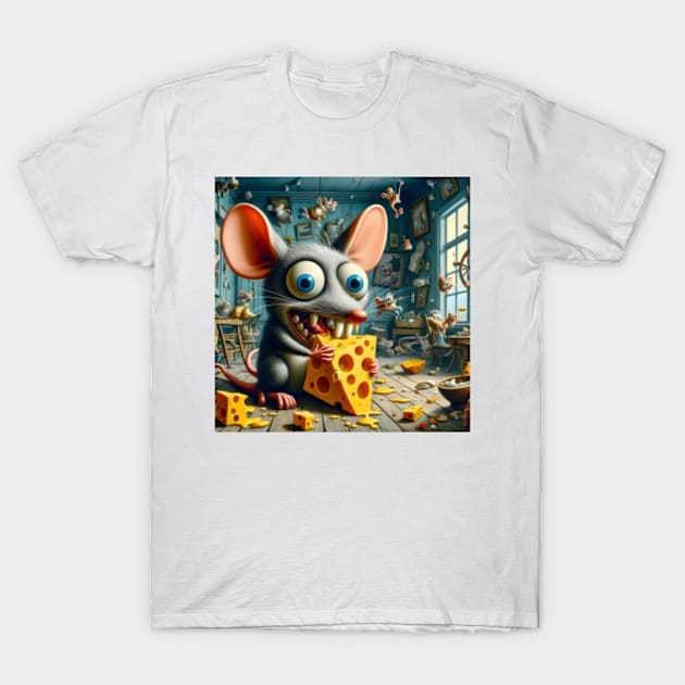 Man or Mouse, Say Cheese! T-Shirt by stevepriest